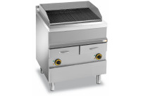 Elektro-Vaporgrill gerillt 2 Heizzonen 800 x 700 x 850 mm