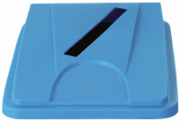 Deckel mit Einwurfschlitz blau für Wertstoffsammler 80 l
